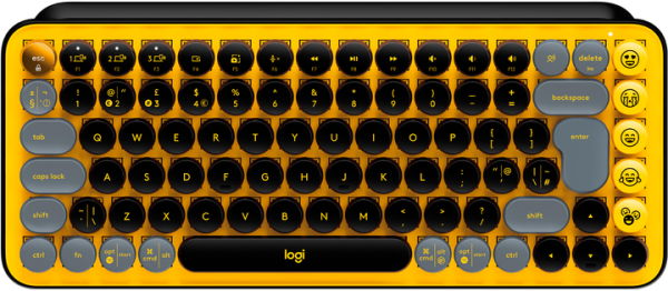 Logitech POP Keys Wireless Mechanical Keyboard UA Blast Yellow